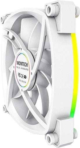 Вентилятор MONTECH AX120 120мм, 4-pin, 1600об/мин, 27 дБ, ARGB, белый, Ret [ax120 pwm white]