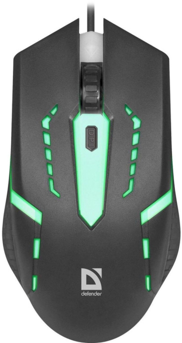 Мышь проводная Defender Flash MB-600L, игровая, оптическая, USB, 1200dpi, черный [52600]