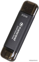 Внешний накопитель Transcend ESD310 512GB TS512GESD310C SSD, USB 3.2 Gen2 10 Гбит/с , металл/пластик, цвет черный