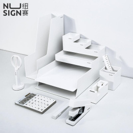 Настольный набор Deli NS003 13 предметов пластик белый