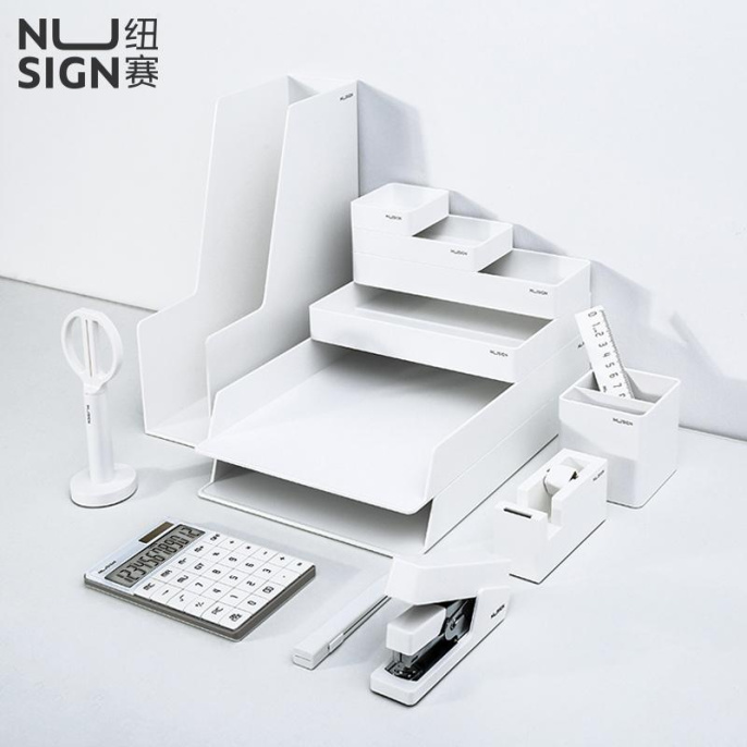 Настольный набор Deli NS003 13 предметов пластик белый