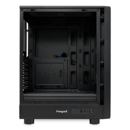 Корпус без блока питания Case HSPD M510, Mesh Mid Tower, Black, TG, 0.5 SPCC, no fans ATX, mATX, mITX 180/280/160mm 1x2.5", 1x3.5", 7xPCI 1xUSB-A 3.0, 1xUSB-A 1.0 517x277x418mm M510-TGBK