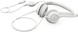 Гарнитура Logitech H390,  для компьютера, накладные,  проводные, белый [981-001288]