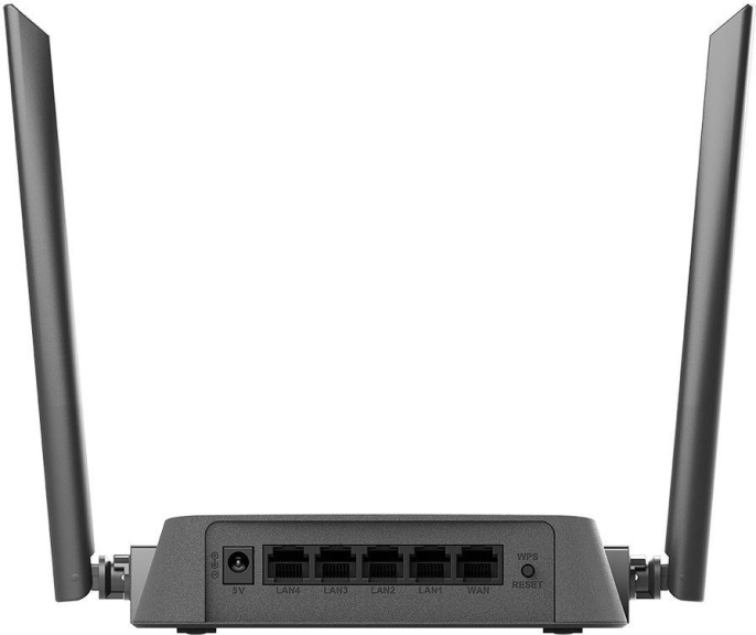 Wi-Fi роутер D-Link DIR-615/Z1A, Wi-Fi 4, N300, 2.4ГГц, 4 LAN, черный