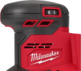 Ленточная шлифмашина Milwaukee M18BQSS-502B 4933479967 питание: Li-ion 18 В , скорость без нагрузки 11 000–13 000 об/мин, диаметр колебания 1.6 мм, пылесборник, дырокол, запасная гладкая основа