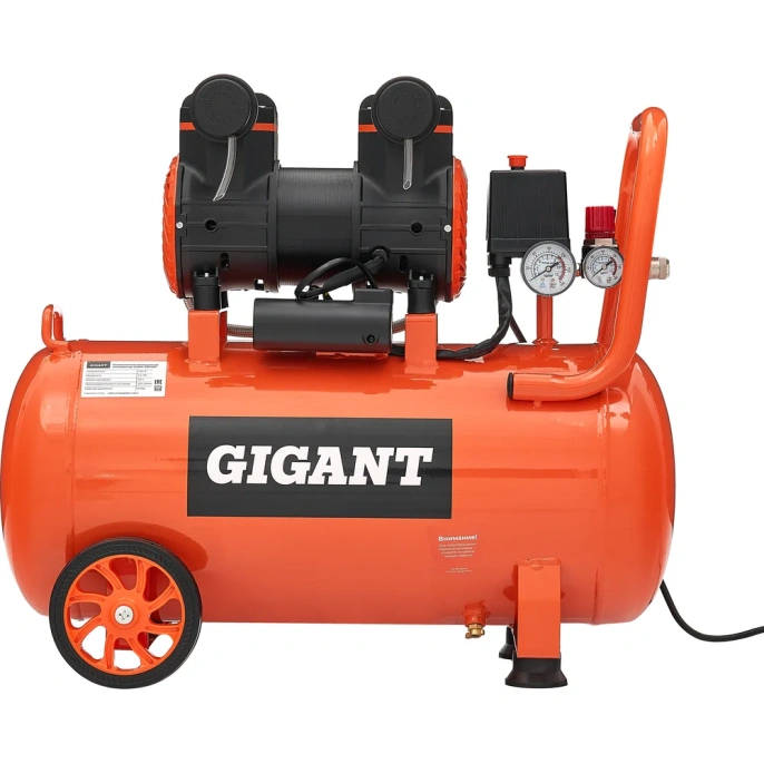 Безмасляный малошумный компрессор Gigant (50 л; 8 бар; 225 л/мин) GSWK-50/1400