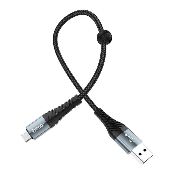 HOCO HC-10543 X38/ USB кабель Micro/ 1m/ 2.4A/ Нейлон/ Black