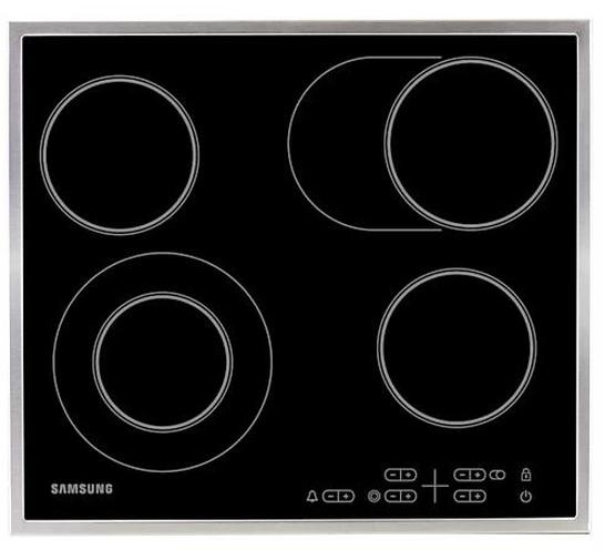 Электрическая варочная поверхность Samsung NZ64T3516CK/WT, конфорок: 4 шт.,  стеклокерамика,  независимая, черный