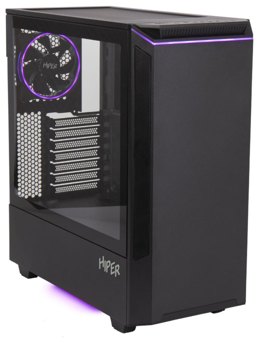 Корпус ATX HIPER PB81, Midi-Tower, без БП, черный