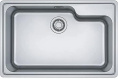 Мойка Franke 101.0689.946/ Best, Серия BELL, Мойка BCX 610-74 TL, мойка 740 x 480 mm, чаша 675 x 415/350 x 200 mm, монтаж сверху, скрытый перелив, крепления FastFix