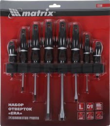 Набор отверток MATRIX "Era" CrV, 3-х компонентная рукоятка, 8 шт. 13380