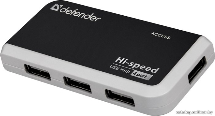 Разветвитель USB Defender Quadro Infix, USB2.0, 1in - 4out, 83504