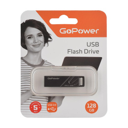 Флеш-накопитель GoPower TITAN 128GB USB3.0 металл черный графит 1/50/1000 00-00025959