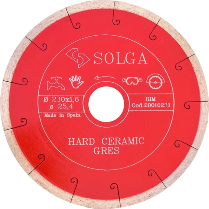 Диск алмазный сплошной (230х25,4 мм) HARD CERAMICS Solga Diamant 20010231