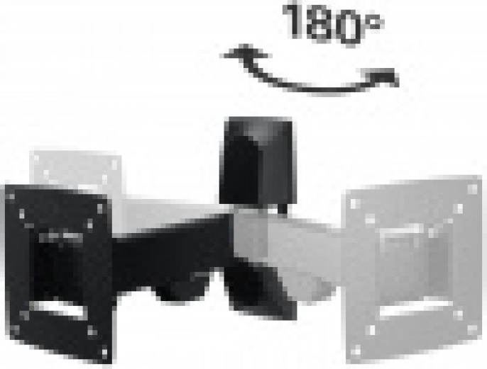 Кронштейн для телевизора HAMA H-118113, 10-26", настенный, поворот и наклон,  черный [00118113]