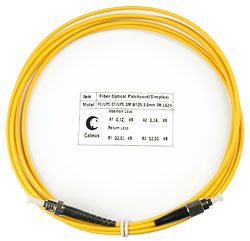 Оптический патч-корд simplex FC-ST 9/125 SM Cabeus FOP(s)-9-FC-ST-3m 3 метра желтый LSZH