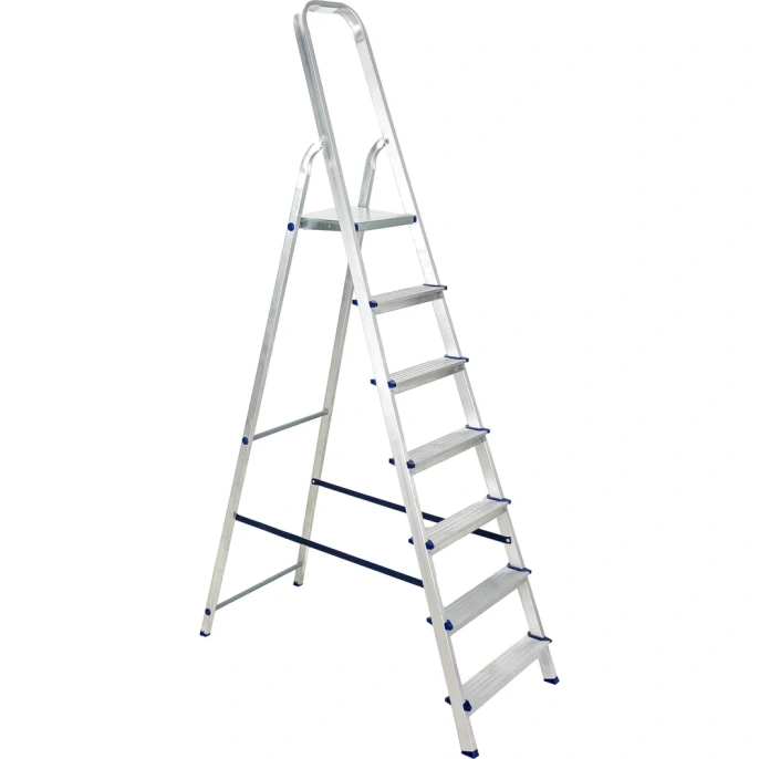 Алюминиевая стремянка СИБРТЕХ 7 ступеней 97717