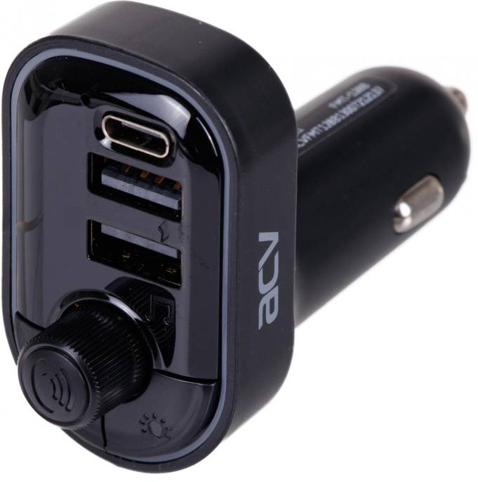 Автомобильный FM-модулятор ACV FMT-128B черный MicroSD BT USB 38762
