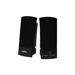 Perfeo колонки "UNO" 2.0, мощность 2х0,5 Вт RMS , чёрн, USB
