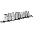 Набор головок 3/8" Е10-Е14; 1/4" Е4-Е8 на планке 9 шт. FORCE 3092