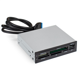Картридер USB3.0 ExeGate <CR-611U3> (внутренний, 3.5", мультиформатный: SD/SDHC/SDXC/MMC/microSD/T-Flash/CF/MS/MS micro/XD, 1 доп.порт USB3.0, черный, металл) EX293028RUS