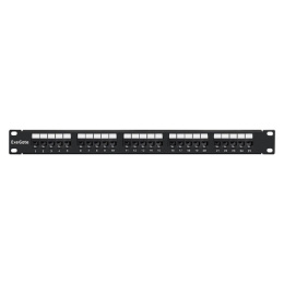 Патч-панель ExeGate EPP-19-25-6P4C-C2 телефонная (19", 1U, 25 port, RJ-12 6P4C, RoHS, Black, RTL) EX281084RUS