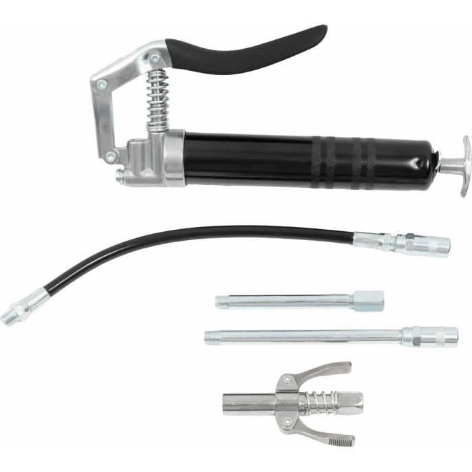 Профессиональный плунжерный шприц Inforce с быстросъёмом мини для густой смазки шланг+трубка 300атм, 150см3 08-09-16