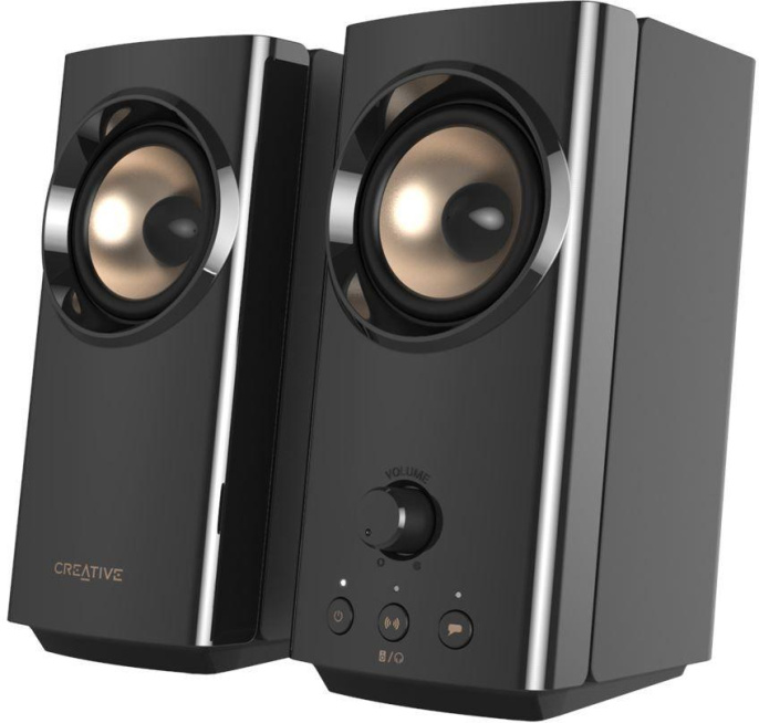 Колонки Bluetooth Creative GigaWorks T60,  2.0,  черный [51mf1705aa001]