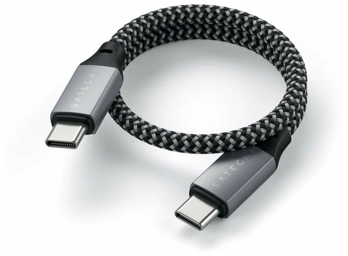 Кабель Satechi USB4 C to C длина 25 см. Цвет: серый космос