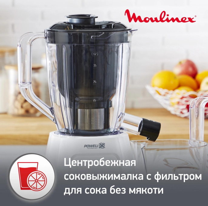 Блендер MOULINEX Blendforce LM42Q110, стационарный, белый