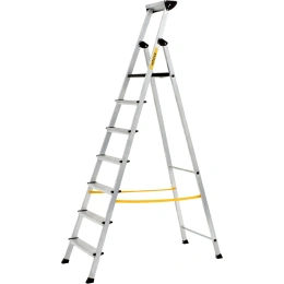 Inforce алюминиевая стремянка с алюминиевым лотком 7 ступеней СП-01-07