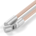 Зарядный кабель - ремень через плечо Satechi OntheGo Crossbody Lanyard Cable 60W. Длина: 1.5м. Цвет: пыльно-розовый (ST-LOTGLR)