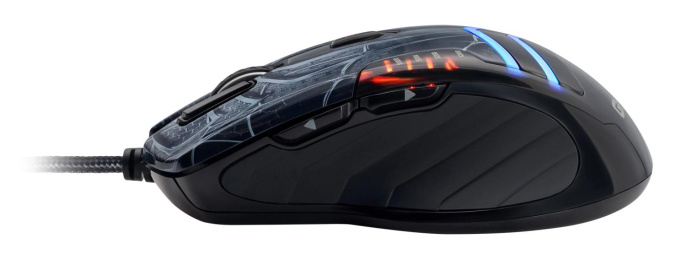 Мышь проводная GMNG XM007, игровая, оптическая, USB, 10000dpi, черный и серый