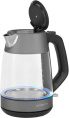 Чайник электрический Polaris PWK 1760CGL 1.7л. 2150Вт шампань/черный корпус: стекло/металл