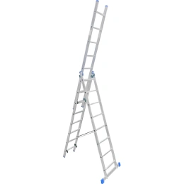 Алюминиевая трехсекционная лестница LadderBel 8 ступеней LS308