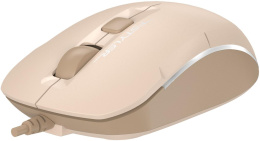 Мышь проводная A4TECH Fstyler FM26S, оптическая, USB, 1600dpi, бежевый и коричневый [fm26s usb (cafe latte)]