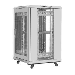 Шкаф телекоммуникационный 19" напольный 18U ExeGate EC-FS-18U.600.600.G.GREY 19”, 18U, 600x600x987mm ШхГхВ , передняя дверь закаленное стекло, задняя перфорированная дверь, EX300401RUS