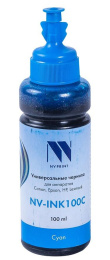 Чернила NVP универсальные на водной основе для Сanon, Epson, НР, Lexmark 100 ml Cyan NV-INK100UC