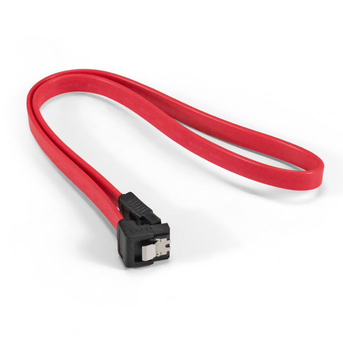 Кабель SATA ExeGate EX-CC-SATA-DATA90-0.5L (7pin/7pin, SATA III до 6Gbps, угловой разъем, металлические защелки, 0,5м) EX294732RUS