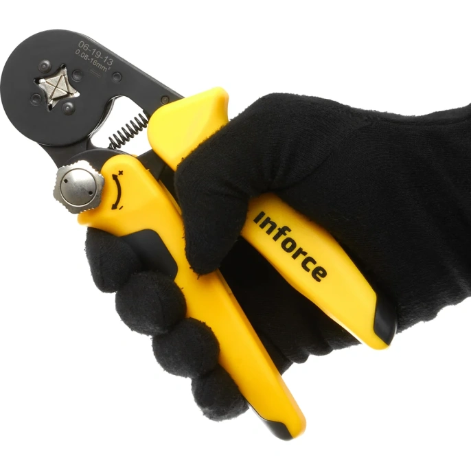 Квадратные пресс-клещи Inforce с регулировочным винтом 0.2-16 мм² 06-19-13