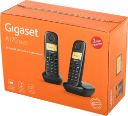 Радиотелефон Gigaset A170 DUO, черный [l36852-h2802-m201]