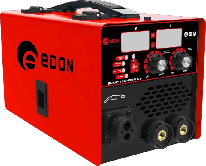 Сварочный полуавтомат Edon Smart MIG-190 Plus С инвертор MIG-MAG/FCAW/MMA/Lift TIG 8.4кВт (39983)