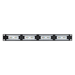 Патч-панель ExeGate EPP3-19-24-8P8C-C5e-110D 19", UTP, 24 port, cat.5e, KRONE&110 dual IDC , 1U, RoHS, Black, RTL EX256752RUS