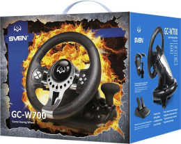 Руль SVEN GC-W700 педали, вибро, скоба, лепестки, АКПП, D-pad, 12 кл, резин. вставки, PC/Xinput SV-017996