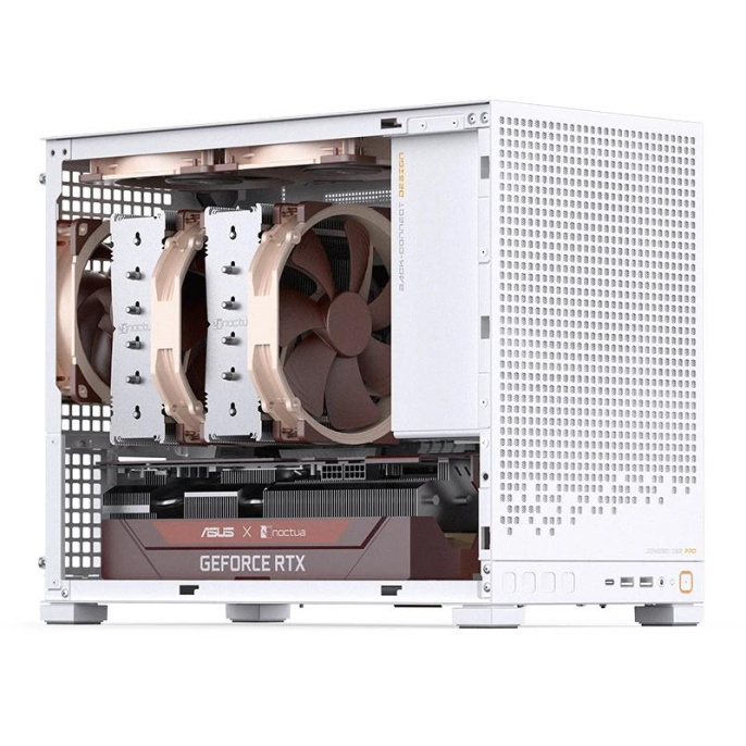 Корпус без блока питания Case JONSBO D32 PRO, Mini-Tower, TG, no fan, 2xUSB-A 3.2 + 1xUSB-C 3.2, mATX, mDTX, mITX White (D32 PRO White)