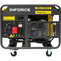 Дизельный трехфазный генератор Inforce (11 кВт; эл.стартер; колёса; подогрев) IDGL 11000-3