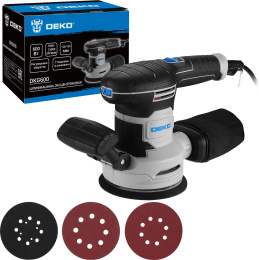 Эксцентриковая шлифмашина Deko DKG600 600Вт D125/150мм 084-1059