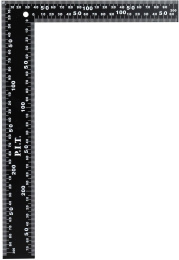 Угольник строительный P.I.T. HSQR01-0203 (цельнометаллический, 20х30 см, 90°, двойная шкала в мм)