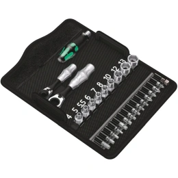Набор инструмента WERA Kraftform Kompakt Zyklop Mini 2 трещотка 1/4, биты, головки, 6-гр, 27 пр. WE-135918