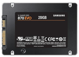 Твердотельный накопитель SSD 2.5" 250Gb Samsung SATA III 870 EVO R560/W530MB/s MZ-77E250BW 1year